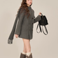 Scarf Collar Double Breasted Wool Coat WDB0003