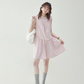 Pink Striped Sleeveless Dress AMU0020
