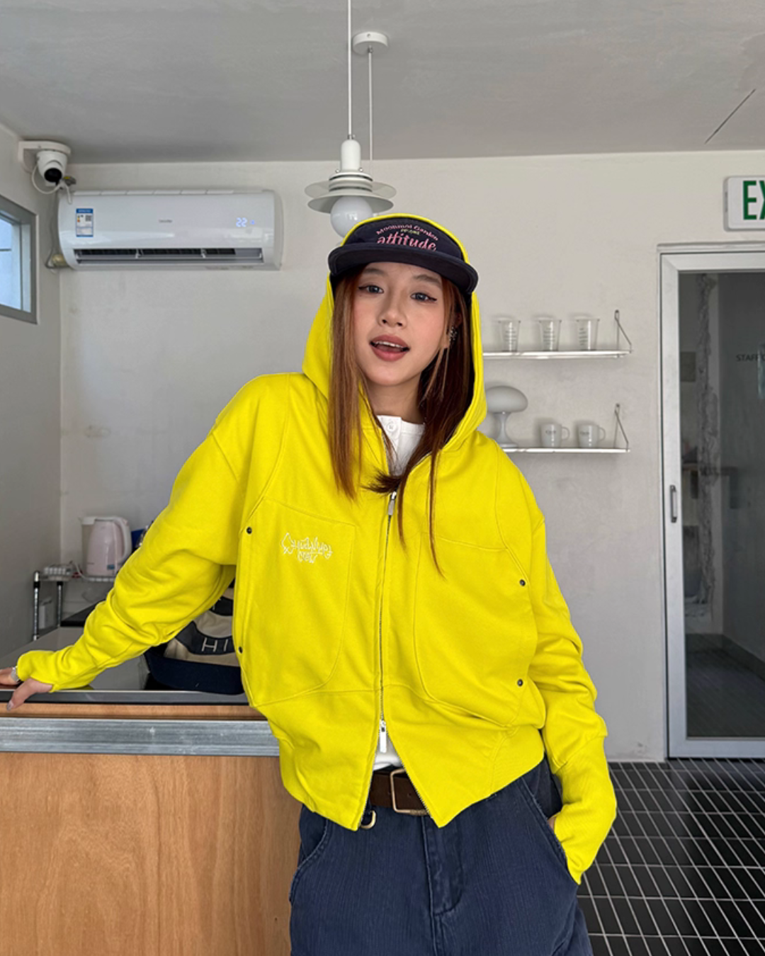 Big Pocket Double Zip Hoodie CYE0037