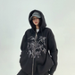 Floral Embroidery Hood Jacket YLS0934