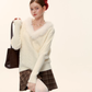 Fur Collar Cable Knit Top ASG0077