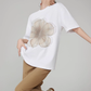 Flower Print Short-Sleeve T-Shirt FER0041