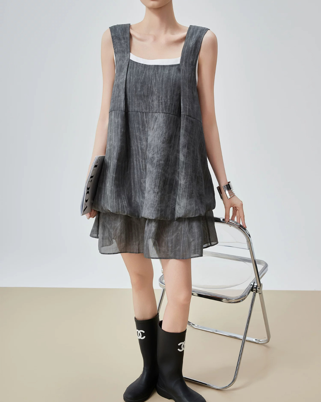 Square Balloon Mini Dress FER0252