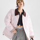 Color Block Collar Down Jacket ICM0108