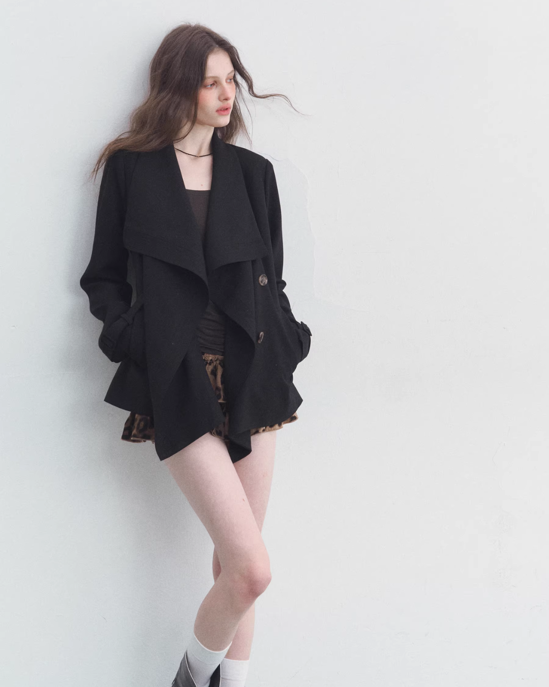 Big Collar Long Sleeve Jacket SPY0025