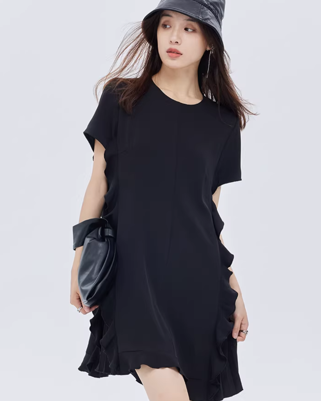 Side Ruffle Frill Mini Dress SHN0052