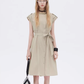 Flap Pocket French Sleeve Shirt Dress SHN0037