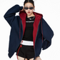 Retro Color Block Zip Hoodie ICM0077