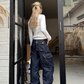 Wide Denim Cargo Pants CYE0078