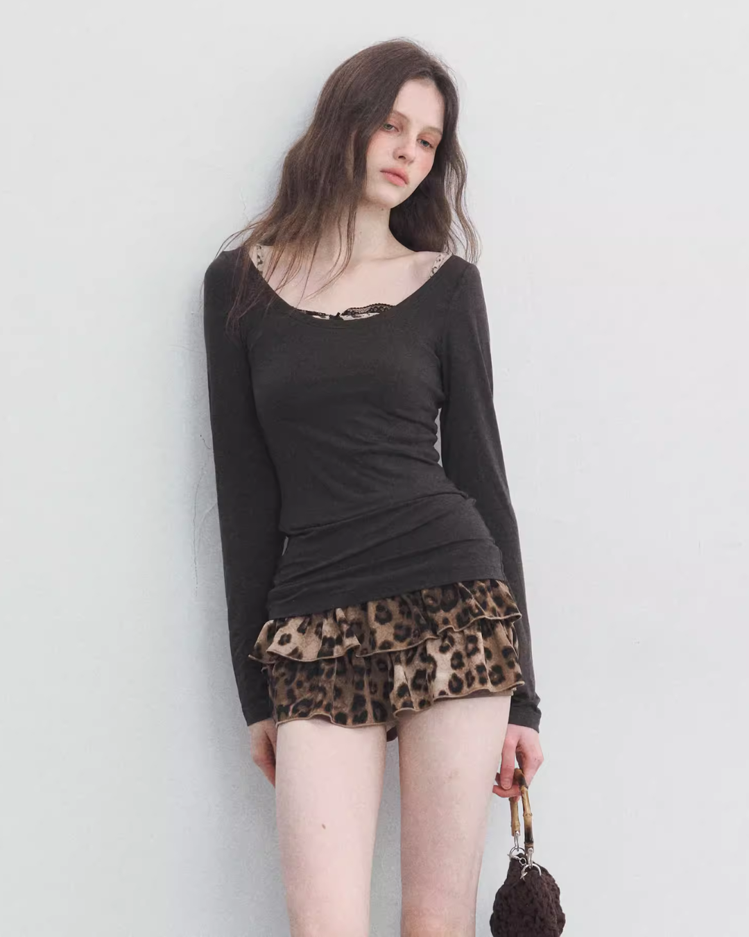 Leopard Print Tiered Shorts SPY0035