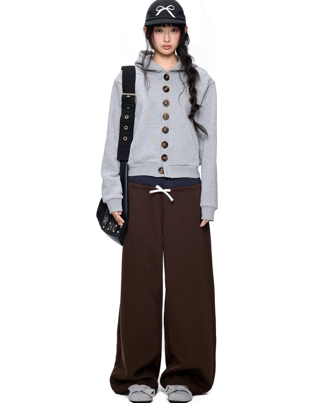 Multi-Button Short Hoodie Cardigan EZK0108