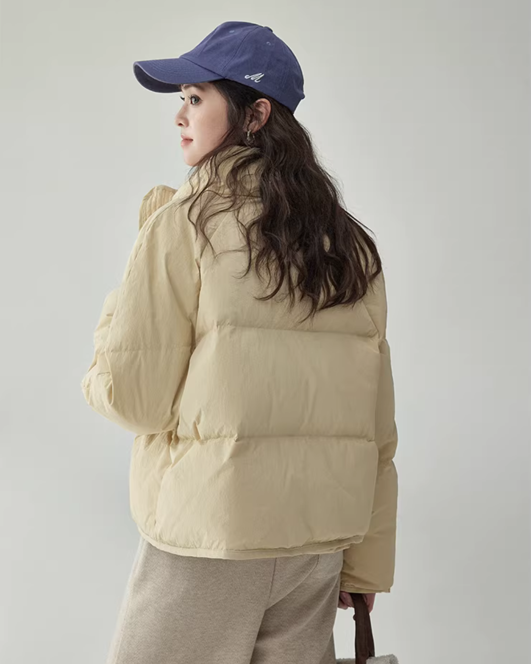 Stand Collar Short Down Jacket AMU0048