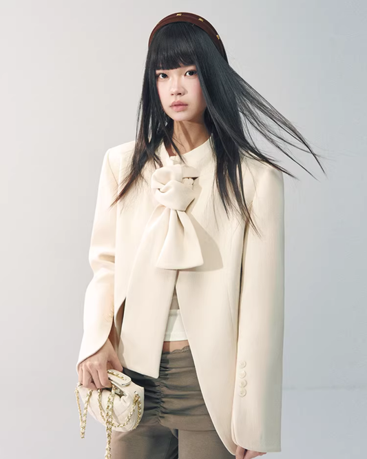 Wool Bow Blazer Jacket RCR0014