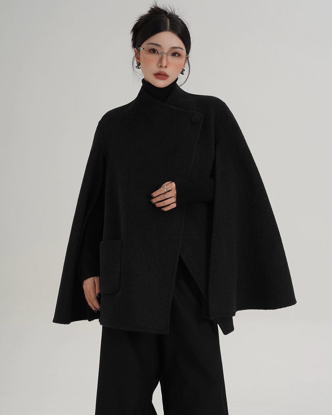 Wool Poncho Coat SRS0371
