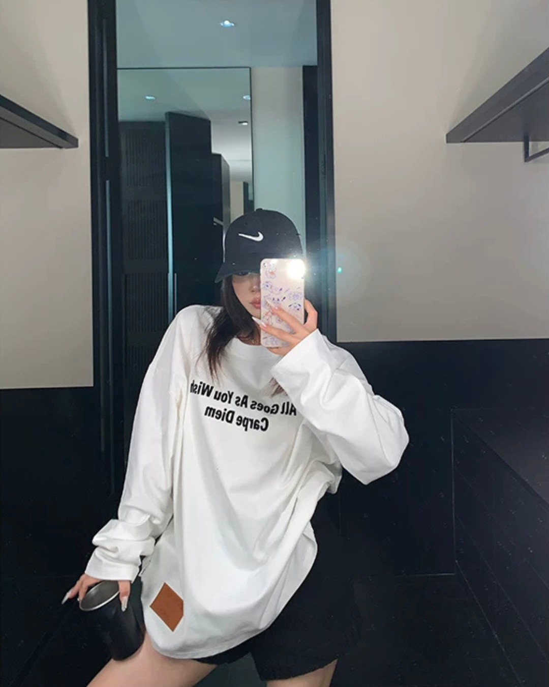 Logo Oversized Long-Sleeve T-Shirt YLS1061