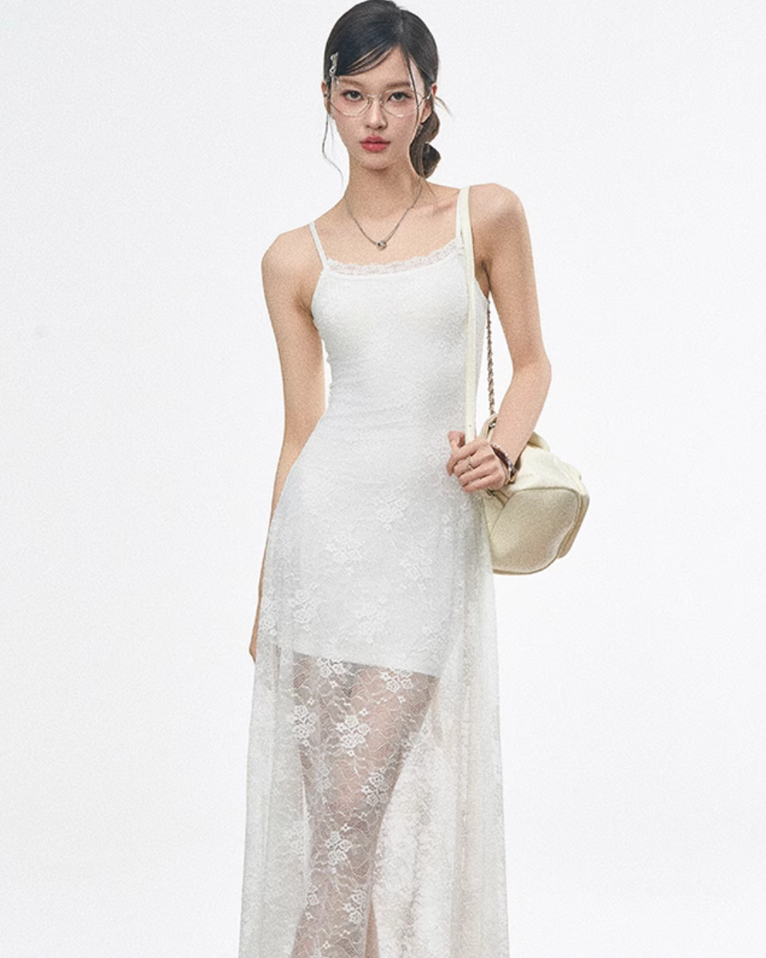 Lace Long Dress / Long Sleeve Shirt  WEO0052