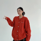 Round Neck Cable Knit Cardigan YLS0978