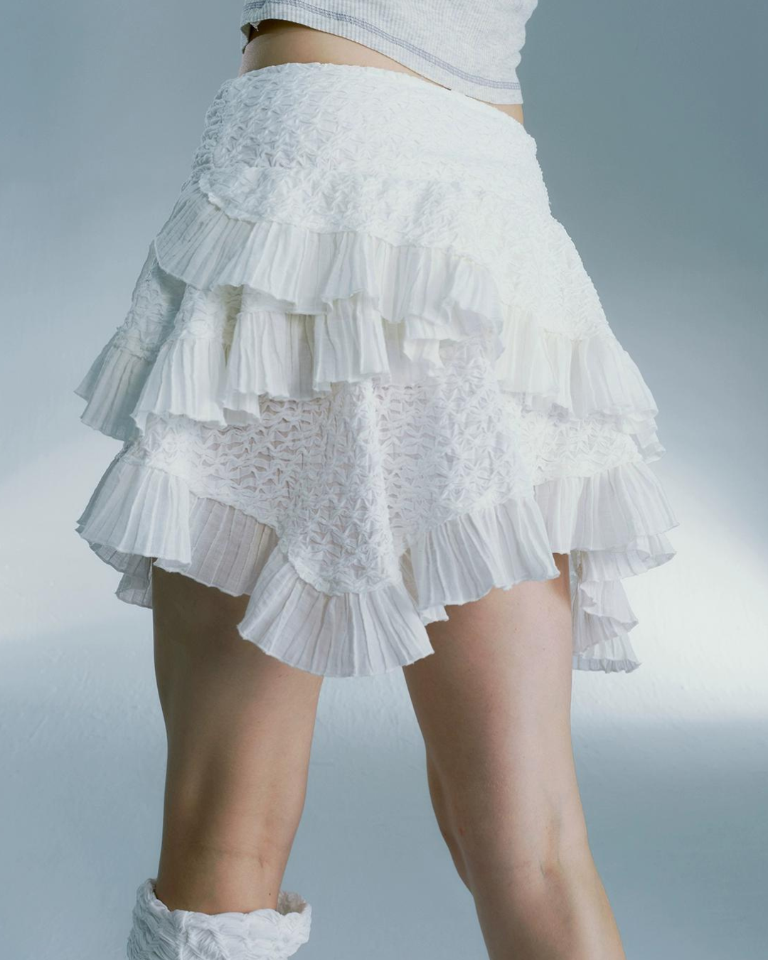 Ruffled Tiered Mini Skirt SAP0018