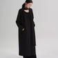 Tie Collar Long Coat SRS0384
