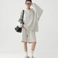 Loose Silhouette Long Sleeve Top / Wide Half Pants ACS0249