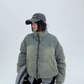 Stand Collar Denim Down Coat YLS0681