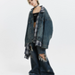 Plaid Shirt Vintage Denim Jacket MCY0005