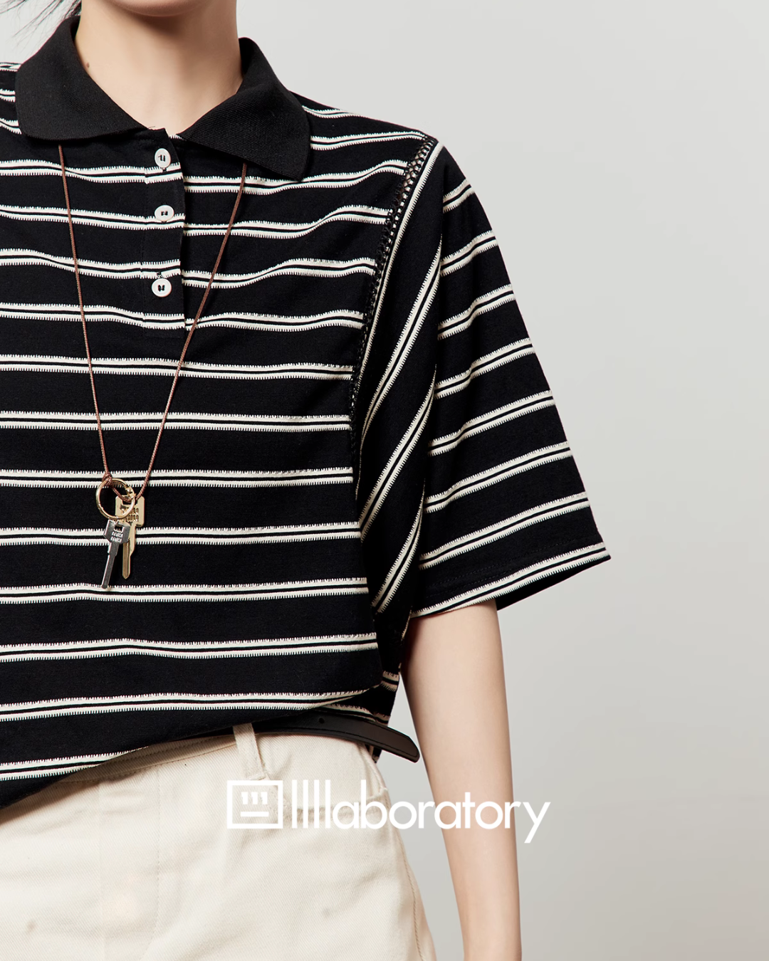 Border Pattern Polo Shirt LLA0474