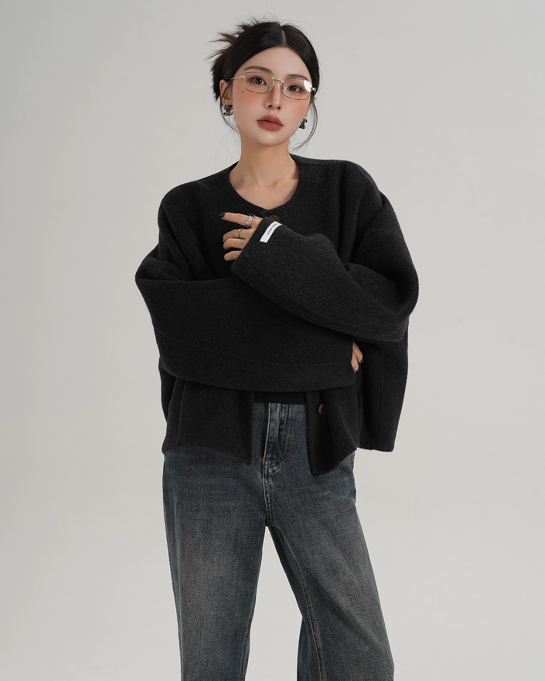 Crew Neck Knit Cardigan SRS0369