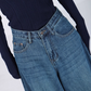 Denim Semi Flared Wide Pants / Long Sleeve Top ABW0003