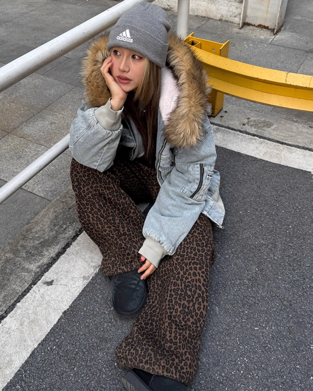 Fur Hood Denim Blouson CYE0072