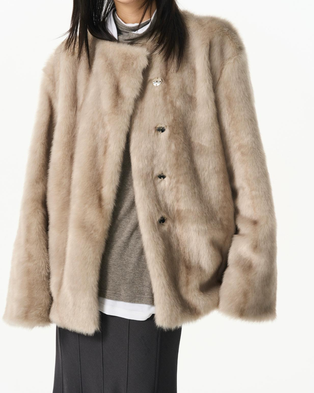 Eco Fur Volume Coat TKC0002