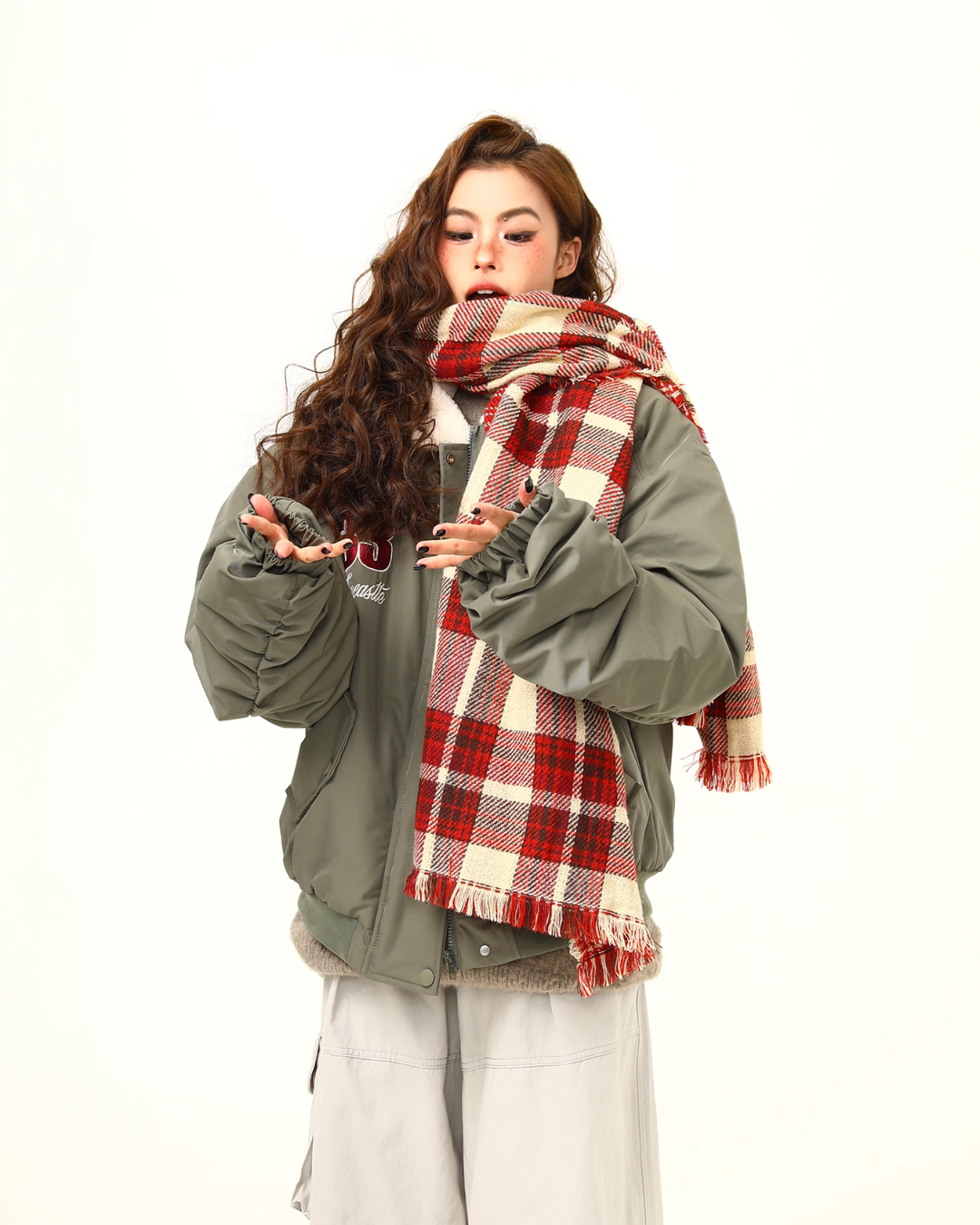 Retro Lambswool Collar Cotton Jacket WDZ0039