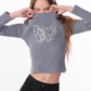 Butterfly Rib Knit Tops ZZF0351