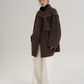 Scarf Design Wool Coat SRS0375
