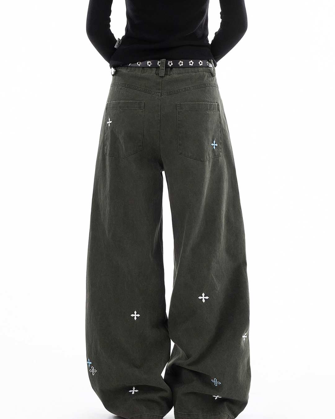 Vintage Embroidered Casual Pants ICM0097