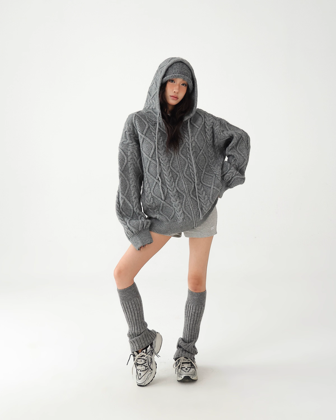 Cable Knit Hoodie ACS0280