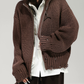 Stand Collar Zip-Up Knit Jacket ACS0389