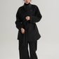 Half Turtleneck Black Coat SRS0320