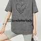 Gray Heart Logo T-shirt LLA0221