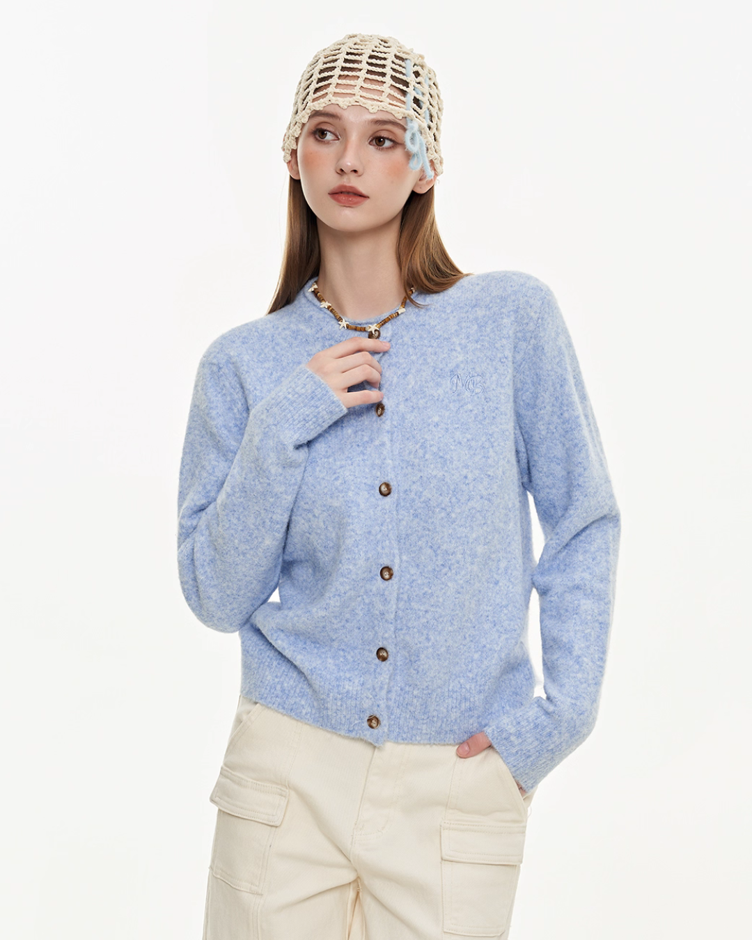Round Neck Knit Cardigan MDB0009