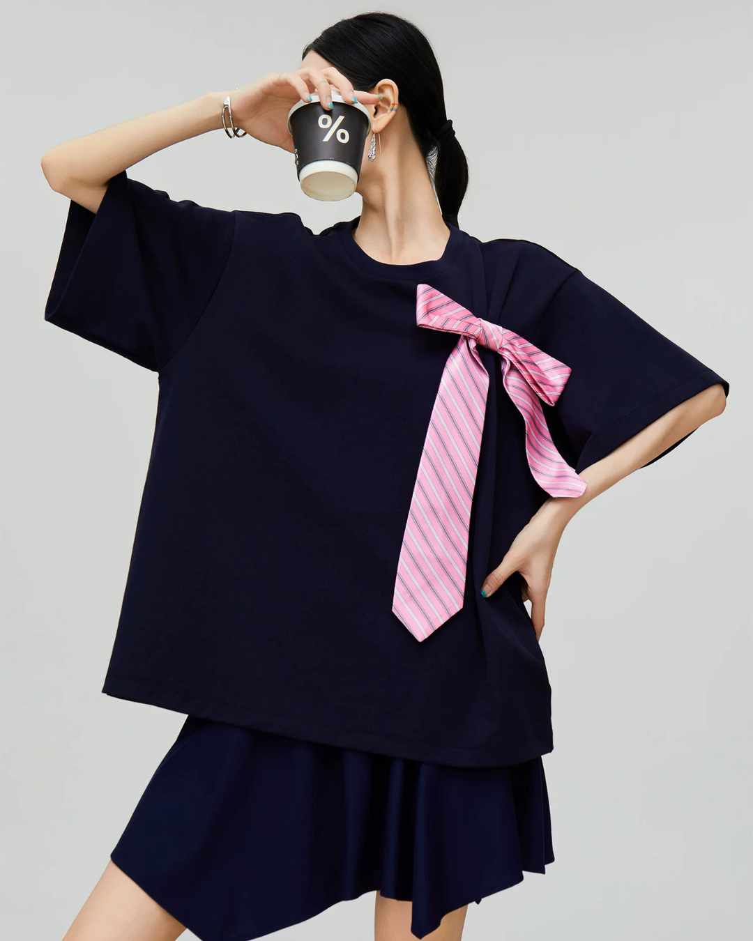 Big Ribbon Oversized T-Shirt FER0332