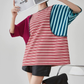 Patchwork-Style Oversized T-Shirt FER0246