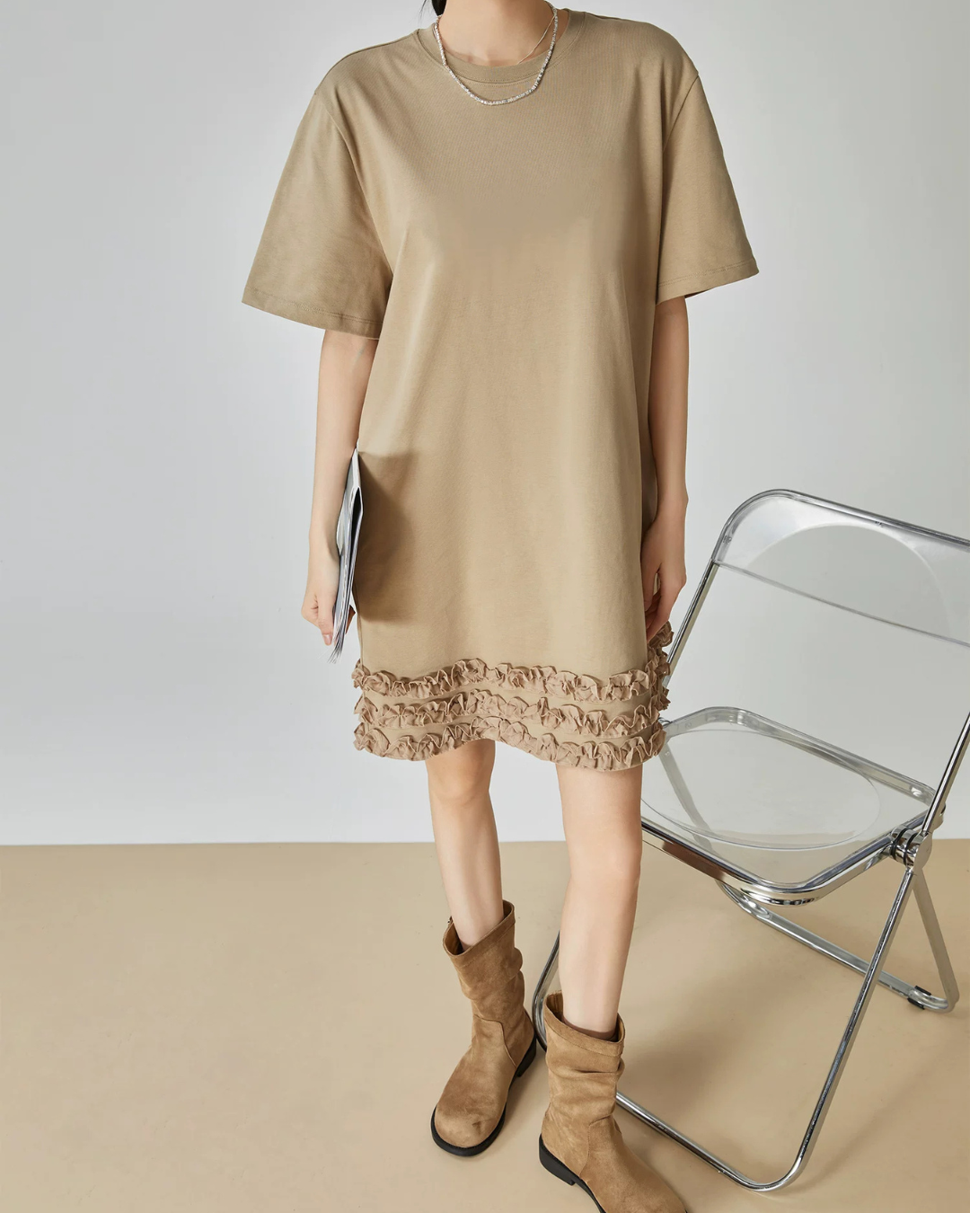 Churu Frill T-Shirt Mini Dress FER0129