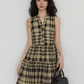 Tiered Check Shirt Mini Dress VAS0055