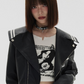 Punk Rock Leather Jacket＆Mini Skirt YKH0014