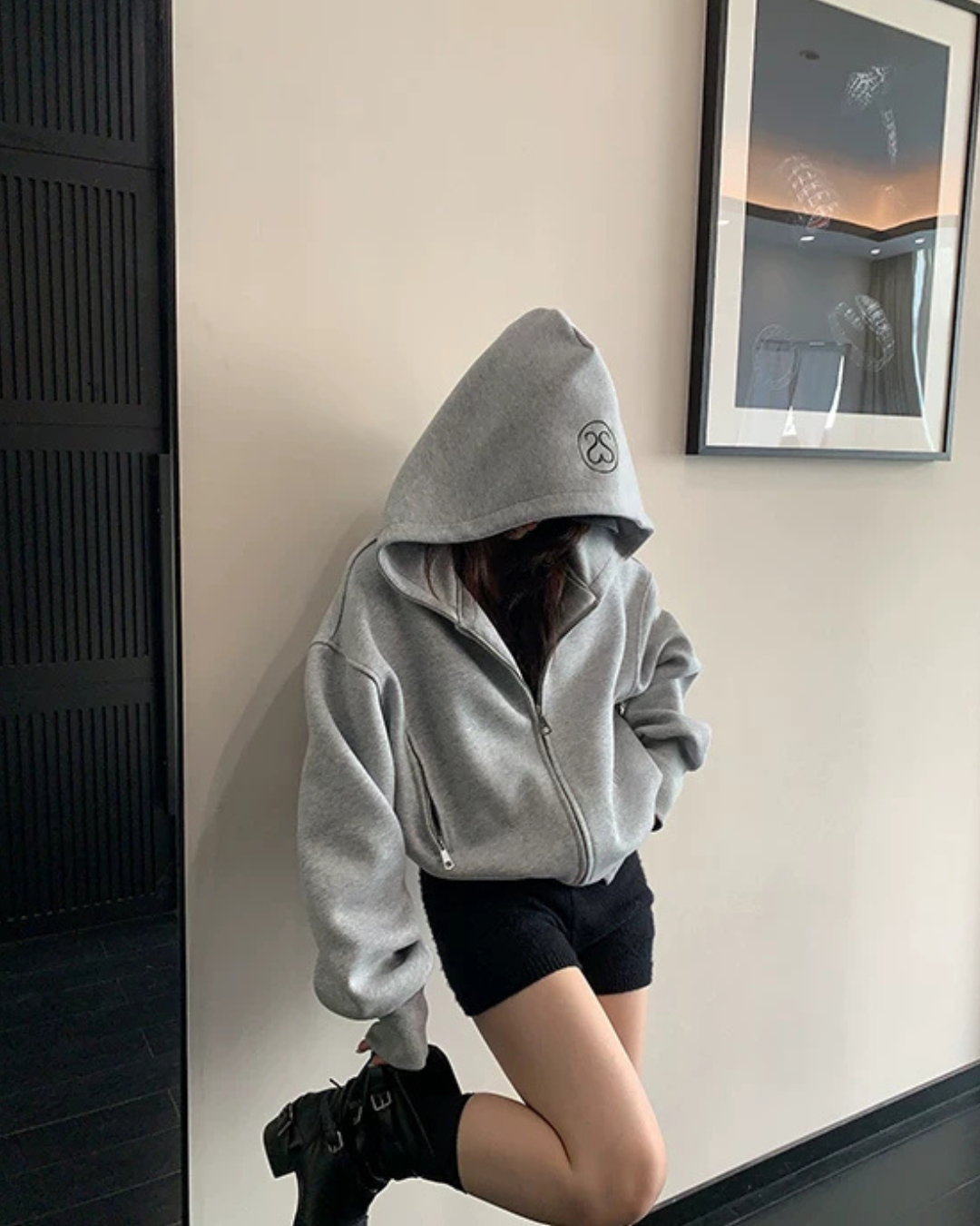 Back Logo Zip Hoodie YLS1036