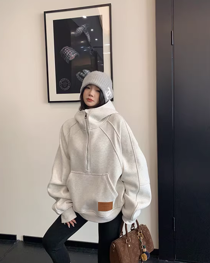 Half-Zip Sweatshirt Hoodie YLS1025