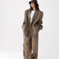 Retro Casual Gold Brown Blazer ACS0237