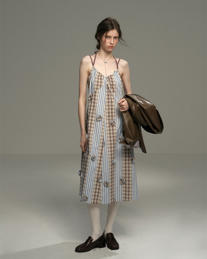 Patchwork Cami Long Dress USY0003
