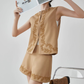 Code Embroidery Sleeveless Vest / Shorts FER0298
